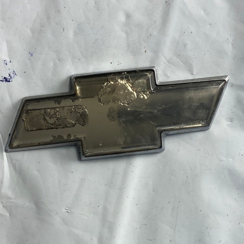 Chevrolet Gold Bowtie‎ Emblem Chrome Trim OEM Grille Badge Used